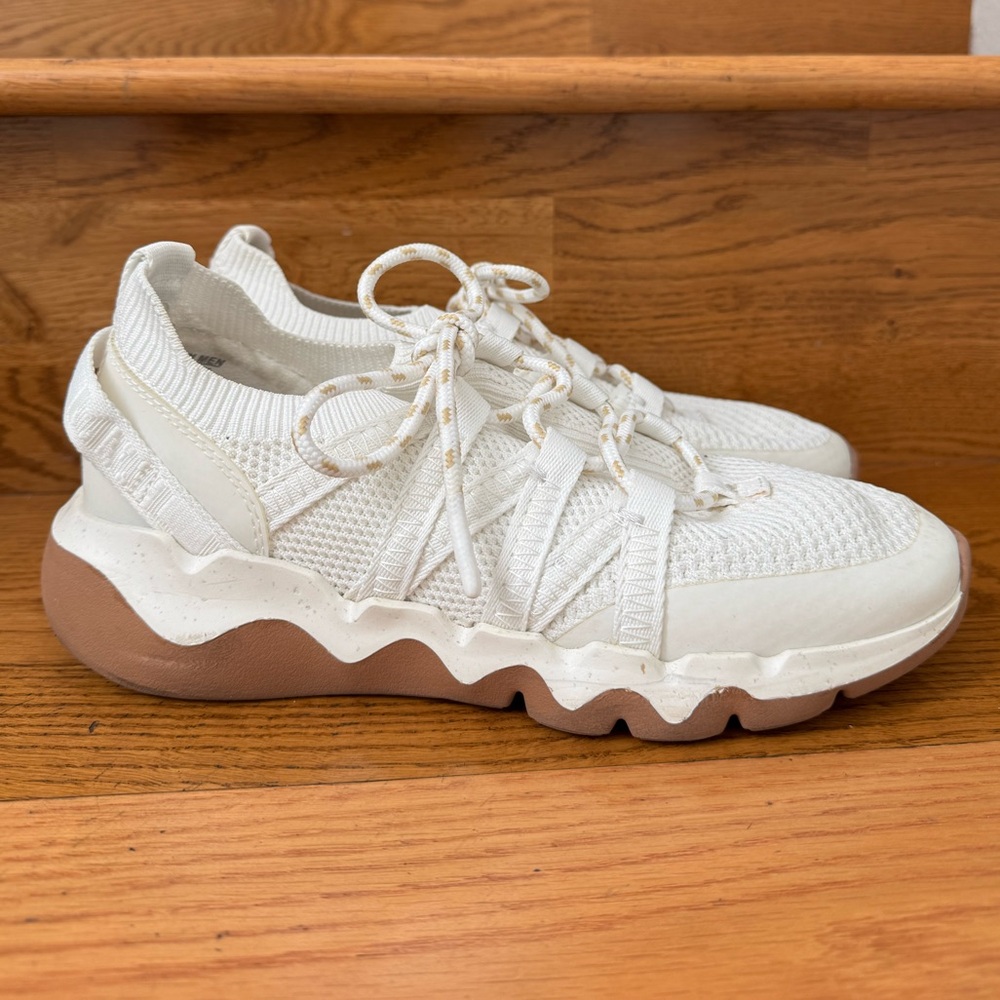 Madewell White and Brown Sneakers